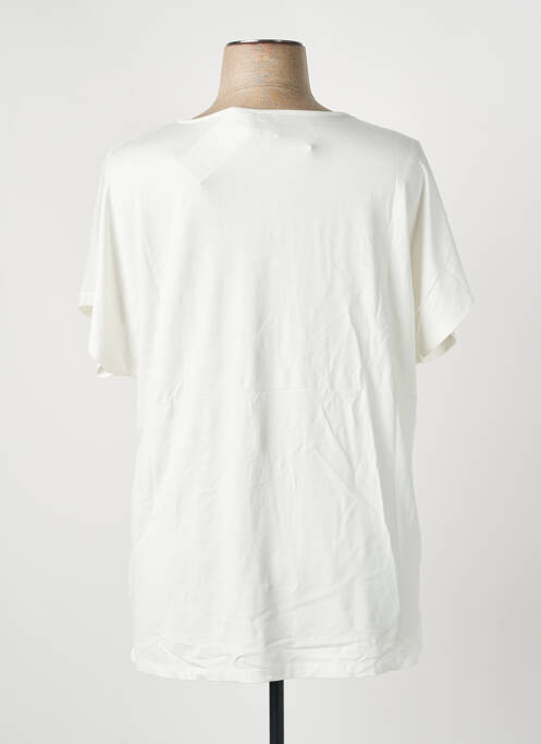 Tricou croială dreaptă mâneci scurte alb GUY DUBOUIS femme