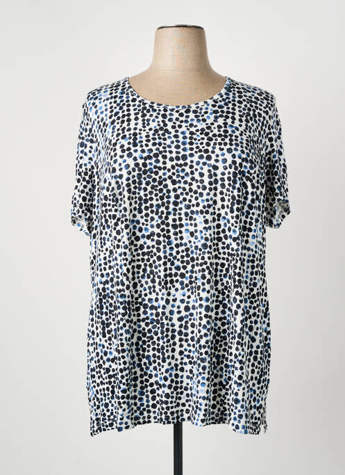 Tricou imprimeu fantezie mâneci scurte albastru GUY DUBOUIS femme