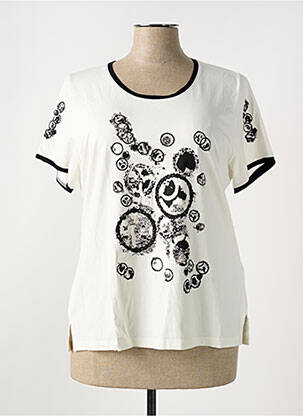 Tricou serigrafie mâneci scurte bej GUY DUBOUIS femeie