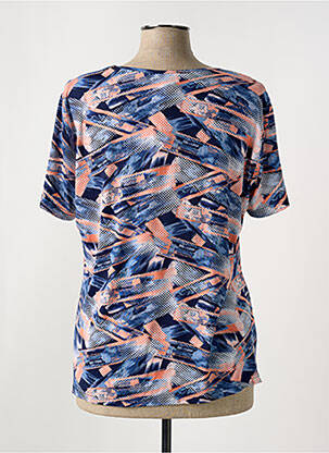 Tricou imprimeu fantezie mâneci scurte albastru GUY DUBOUIS femeie