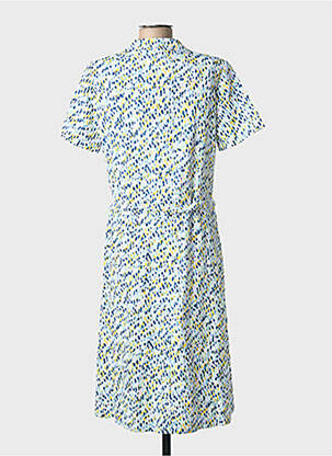 Rochie midi imprimeu fantezie mâneci scurte albastru GRIFFON femeie