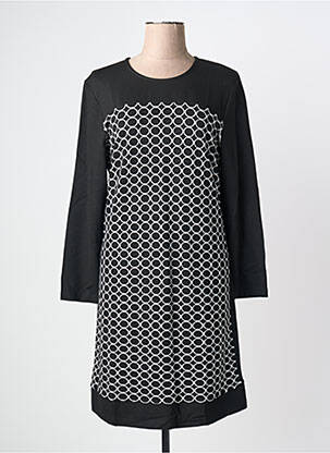 Rochie midi imprimeu fantezie mâneci lungi negru GRIFFON femeie