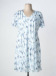 Rochie midi croială fluidă mâneci scurte albastru GRIFFON femeie