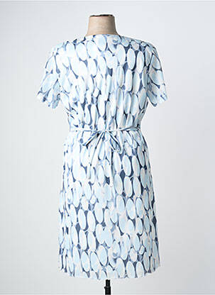 Rochie midi croială fluidă mâneci scurte albastru GRIFFON femeie