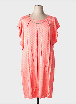 Rochie midi închidere cu fermoar la spate mâneci scurte portocalie GRIFFON femeie