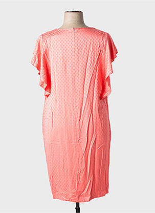 Rochie midi închidere cu fermoar la spate mâneci scurte portocalie GRIFFON femeie