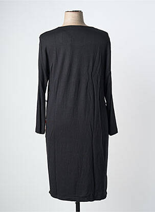 Rochie midi imprimeu fantezie mâneci lungi negru GRIFFON femeie