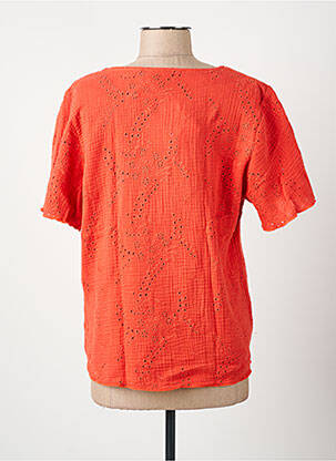 Tricou croială cambrată mâneci scurte portocalie GRIFFON femeie
