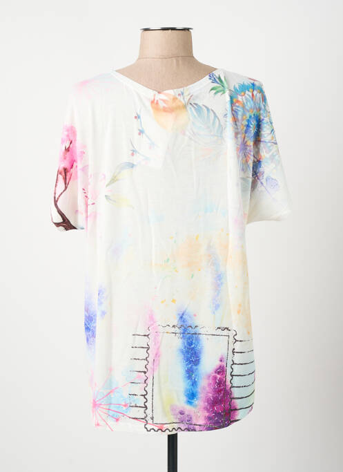 Tricou alb COULEURS DU TEMPS femeie