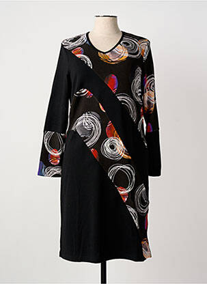 Rochie midi mâneci lungi mâneci lungi negru GUY DUBOUIS femeie