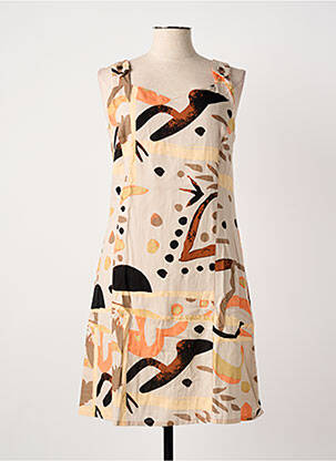 Rochie midi bej GUY DUBOUIS femeie