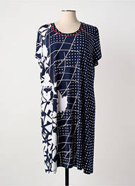 Rochie midi mâneci scurte mâneci scurte albastru EGATEX femme