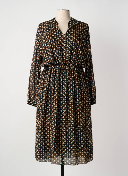 Rochie midi negru COULEURS DU TEMPS femeie