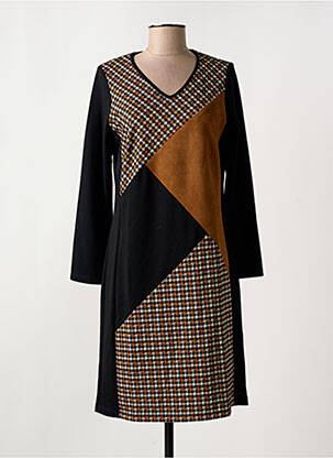 Rochie midi mâneci lungi mâneci lungi negru GUY DUBOUIS femeie
