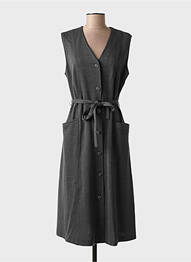 Rochie midi fără mâneci fără mâneci gri GRIFFON femme
