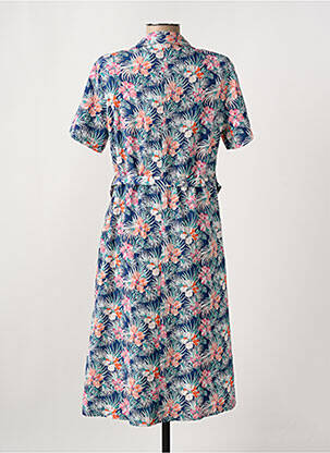 Rochie midi imprimeu floral mâneci scurte albastru GRIFFON femeie