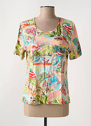 Tricou elasticitate mâneci scurte verde GRIFFON femeie