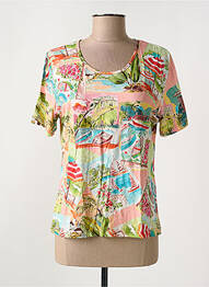Tricou elasticitate mâneci scurte verde GRIFFON femme