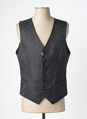 Vestă fără mâneci efect material satinat negru GREGE CREATION bărbat