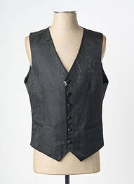 Vestă fără mâneci efect material satinat negru GREGE CREATION homme