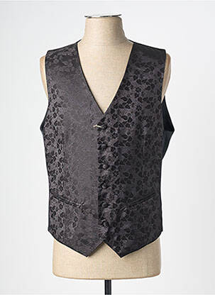 Vestă fără mâneci efect material satinat negru GREGE CREATION bărbat