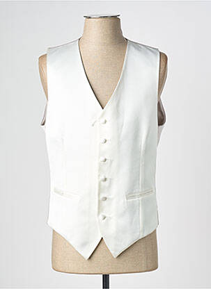 Vestă fără mâneci efect material satinat bej GREGE CREATION bărbat