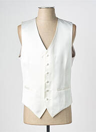 Vestă fără mâneci efect material satinat bej GREGE CREATION homme