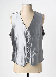 Vestă fără mâneci efect material satinat gri GREGE CREATION homme
