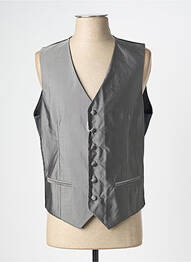 Vestă fără mâneci bi-materie gri GREGE CREATION homme