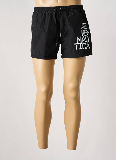 Șort de baie negru AERONAUTICA bărbat