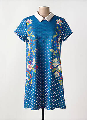 Rochie scurtă mâneci scurte mâneci scurte albastru SMASH WEAR femeie