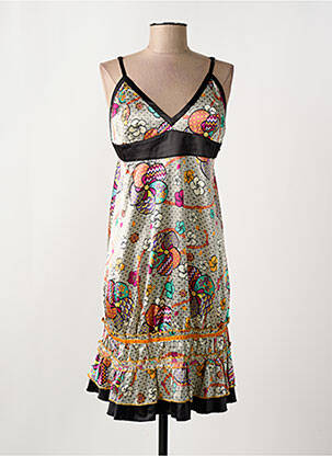 Rochie midi imprimeu floral bretele subțiri negru LOLA ESPELETA femme