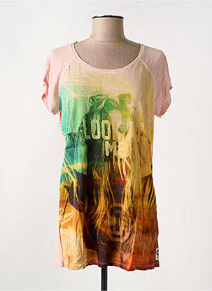 Tricou imprimeu fantezie mâneci scurte roz CHIPIE femeie