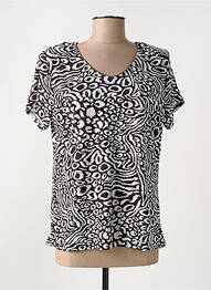 Tricou elasticitate mâneci scurte negru GENUINE femme