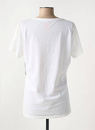 Tricou imprimeu fantezie mâneci scurte alb FOX femeie