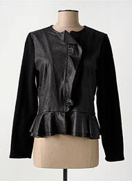 Jachete elegante închidere cu nasturi pe față negru COTTON BROTHERS femme