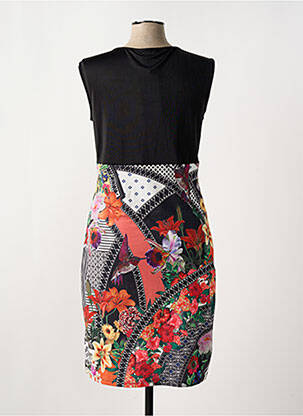 Rochie midi imprimeu floral fără mâneci negru SMASH WEAR femeie