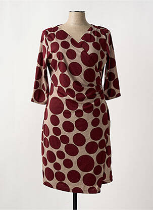 Rochie midi mâneci 3/4 mâneci 3/4 roșu SMASHED LEMON femeie