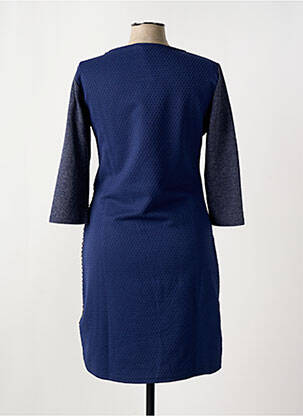 Rochie midi mâneci 3/4 mâneci 3/4 albastru SMASH WEAR femeie