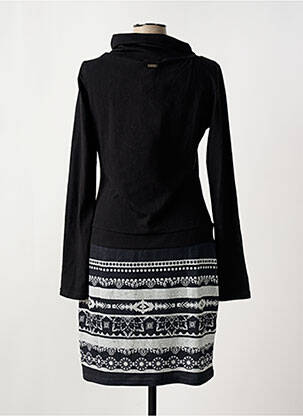 Rochie pulover elasticitate mâneci lungi negru SMASH WEAR femeie