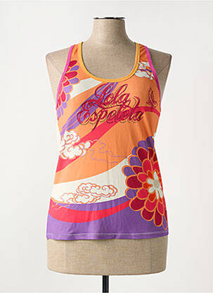 Top țesătură jersey bretele subțiri portocaliu LOLA ESPELETA femme