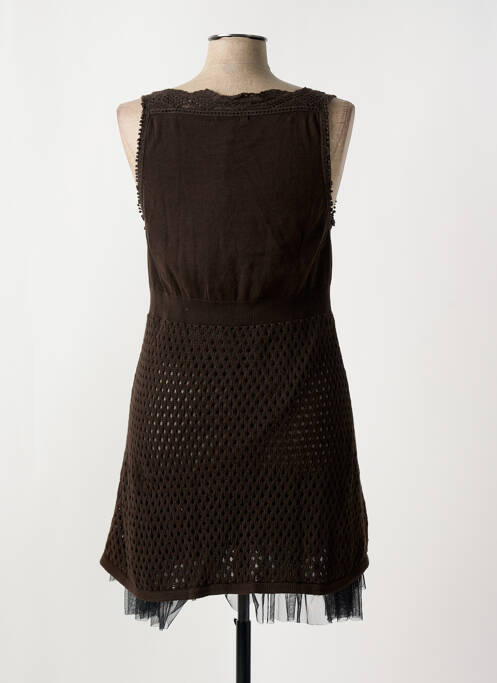 Rochie scurtă maro DDP femeie