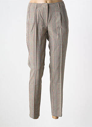 Pantalon slim țesătură poplin mărime normală maro YES.ZEE femeie