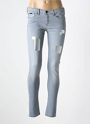 Blugi cu croială slim elasticitate gri PEPE JEANS fată