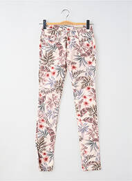 Pantalon slim țesătură poplin roz KAPORAL fată