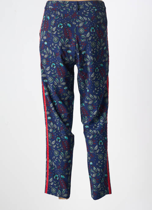 Pantalon drept închidere cu fermoar sub clapetă cu nasturi mărime normală albastru KAPORAL femme