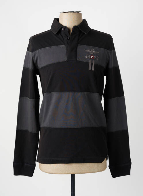 Polo negru AERONAUTICA bărbat