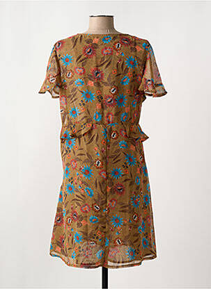 Rochie scurtă mâneci scurte mâneci scurte maro MOLLY BRACKEN femeie