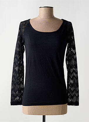 Top țesătură jersey mâneci lungi negru LOLA ESPELETA femeie