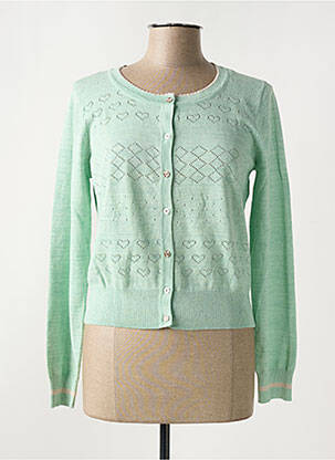 Vestă cu mâneci lungi verde YUMI femeie